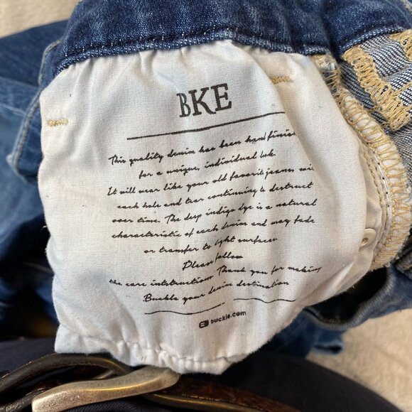 BKE Men's Jeans Size 32x35.5 Payton Mid Rise Bootcut Blue Denim Casual Y2K - Picture 10 of 15